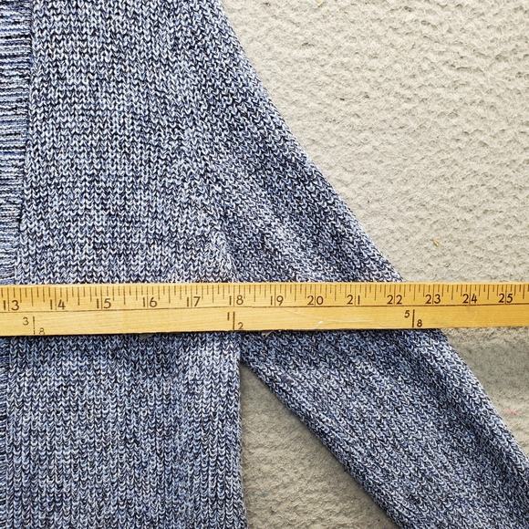 Talbots Cardigan Women Petite M Multi Cotton Tight-Knit Raglan Sleeve Open Front - Picture 4 of 6